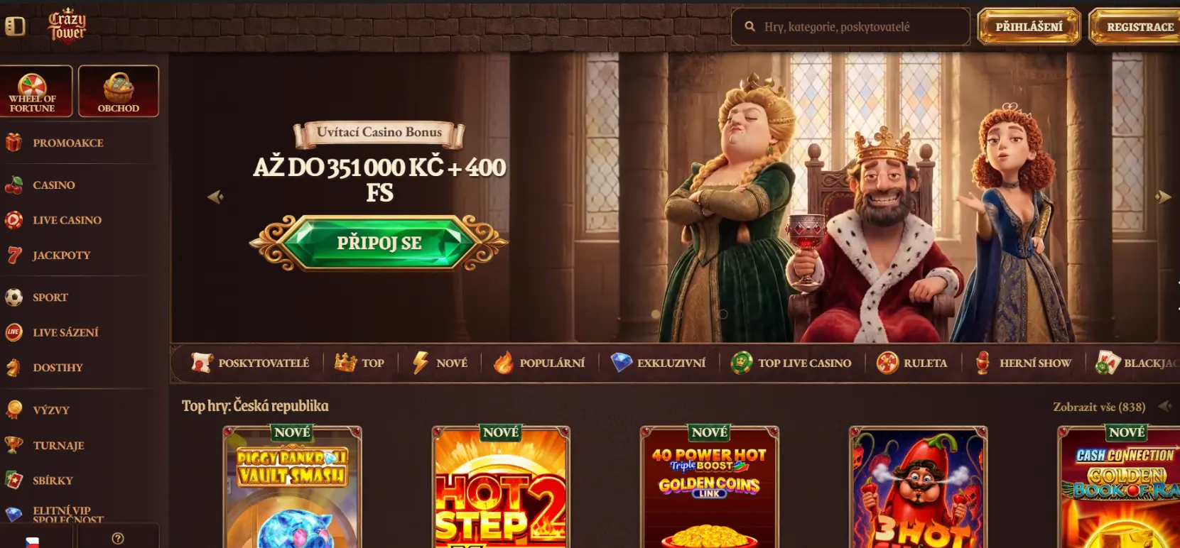 Crazytower Casino Screen