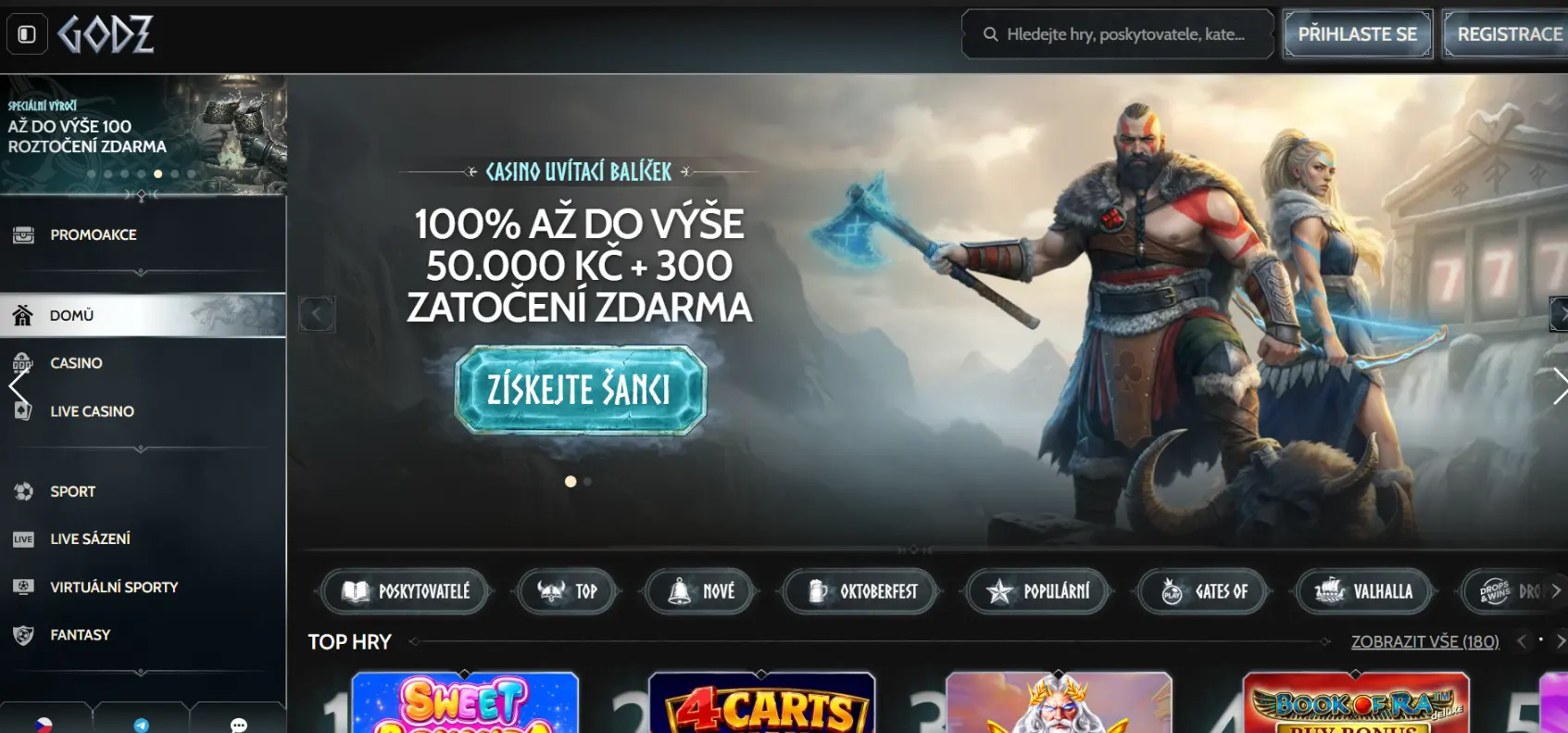 Godz Casino Screen